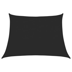Voile d'ombrage 160 g/m² Noir 4/5x3 m PEHD 