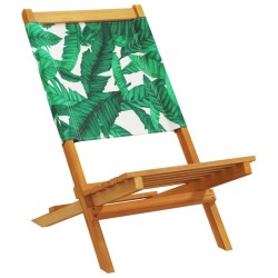 Chaises de jardin pliantes lot de 6 vert tissu et bois massif 