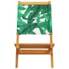 Chaises de jardin pliantes lot de 6 vert tissu et bois massif 