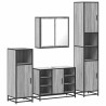 Ensemble de meubles de salle de bain 4 pcs sonoma gris 