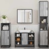 Ensemble de meubles de salle de bain 4 pcs sonoma gris 