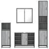 Ensemble de meubles de salle de bain 4 pcs sonoma gris 
