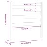 Tête de lit 81x4x100 cm Bois massif de pin 