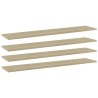 Panneaux bibliothèque 4 pcs Chêne sonoma 100x20x1,5cm Aggloméré 