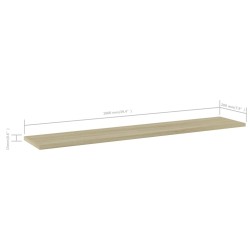 Panneaux bibliothèque 4 pcs Chêne sonoma 100x20x1,5cm Aggloméré 