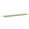 Panneaux bibliothèque 4 pcs Chêne sonoma 100x20x1,5cm Aggloméré 