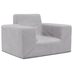 Canapé pour enfants Gris clair Peluche douce 