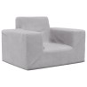 Canapé pour enfants Gris clair Peluche douce 