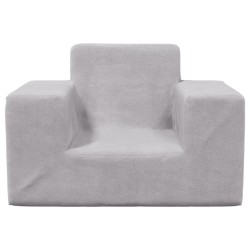 Canapé pour enfants Gris clair Peluche douce 