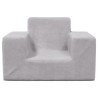 Canapé pour enfants Gris clair Peluche douce 