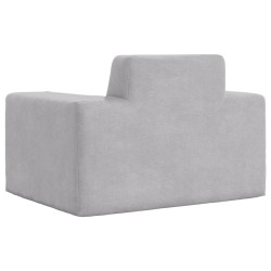 Canapé pour enfants Gris clair Peluche douce 