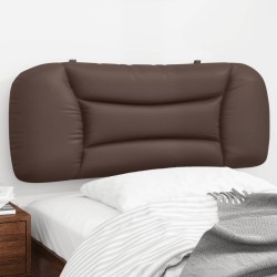 Coussin de tête de lit marron 100 cm similicuir 