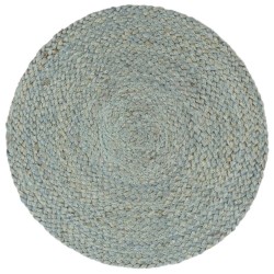 Napperons 4 pcs Vert olive Plain 38 cm Rond Jute 