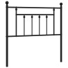 Tête de lit métal noir 90 cm 