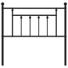 Tête de lit métal noir 90 cm 