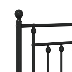 Tête de lit métal noir 90 cm 