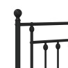 Tête de lit métal noir 90 cm 