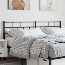 Tête de lit métal noir 200 cm 