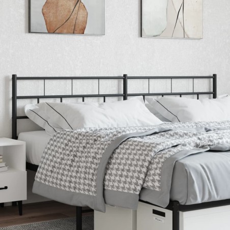 Tête de lit métal noir 200 cm 