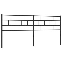Tête de lit métal noir 200 cm 
