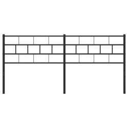 Tête de lit métal noir 200 cm 