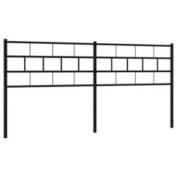 Tête de lit métal noir 200 cm 