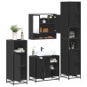 Ensemble de meubles salle de bain 4 pcs noir bois d'ingénierie 