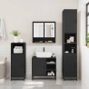 Ensemble de meubles salle de bain 4 pcs noir bois d'ingénierie 