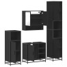Ensemble de meubles salle de bain 4 pcs noir bois d'ingénierie 