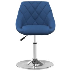 Chaises pivotantes à manger lot de 6 Bleu Velours 