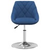 Chaises pivotantes à manger lot de 6 Bleu Velours 