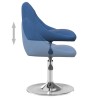 Chaises pivotantes à manger lot de 6 Bleu Velours 