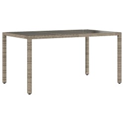 Ensemble à manger de jardin et coussins 5 pcs gris rotin verre 