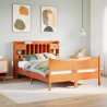 Cadre de lit sans matelas cire marron 150x200cm bois pin massif 