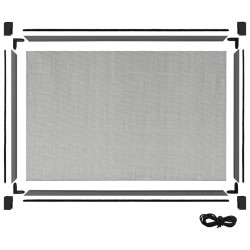 Moustiquaire extensible pour fenêtres Anthracite (100-193)x75cm 