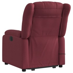 Fauteuil inclinable de massage électrique Rouge bordeaux Tissu 