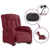 Fauteuil inclinable de massage électrique Rouge bordeaux Tissu 