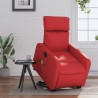 Fauteuil inclinable de massage électrique rouge similicuir 