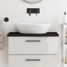 Comptoir de salle de bain marron foncé 80x30x2 cm bois traité 