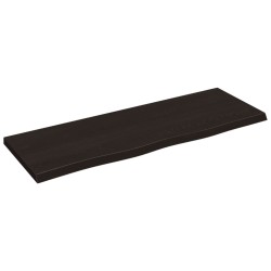 Comptoir de salle de bain marron foncé 80x30x2 cm bois traité 