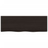Comptoir de salle de bain marron foncé 80x30x2 cm bois traité 