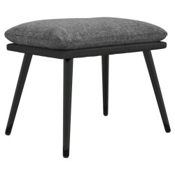 Repose-pied Gris clair 45x29,5x35 cm Tissu et similicuir 