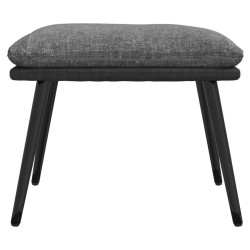 Repose-pied Gris clair 45x29,5x35 cm Tissu et similicuir 