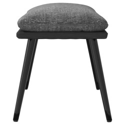 Repose-pied Gris clair 45x29,5x35 cm Tissu et similicuir 