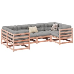 Salon de jardin 6 pcs bois massif sapin de douglas 