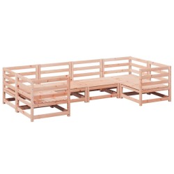Salon de jardin 6 pcs bois massif sapin de douglas 