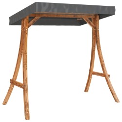 Chaise balançoire avec coussin et auvent bois massif d'épicéa 
