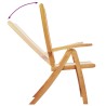 Chaises pliables de jardin lot de 6 bois d'acacia et textilène 