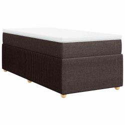 Sommier à lattes de lit avec matelas Marron foncé 80x200 cm 
