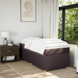 Sommier à lattes de lit avec matelas Marron foncé 80x200 cm 